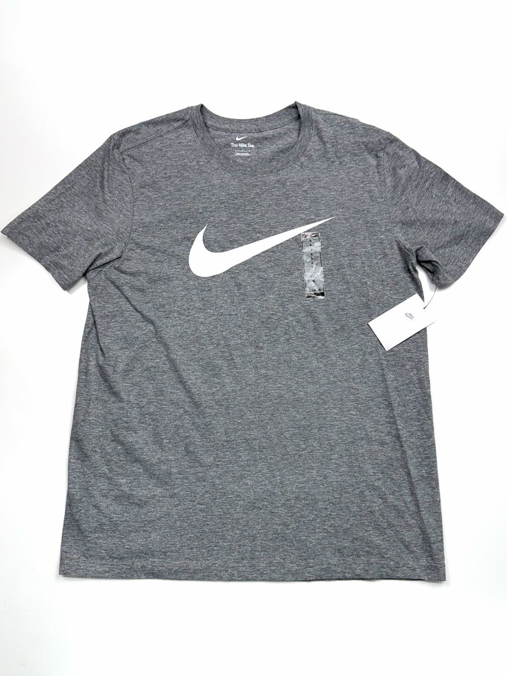 Nike The Nike Tee Men’s Large Gray Swoosh Logo T-Shirt NWT